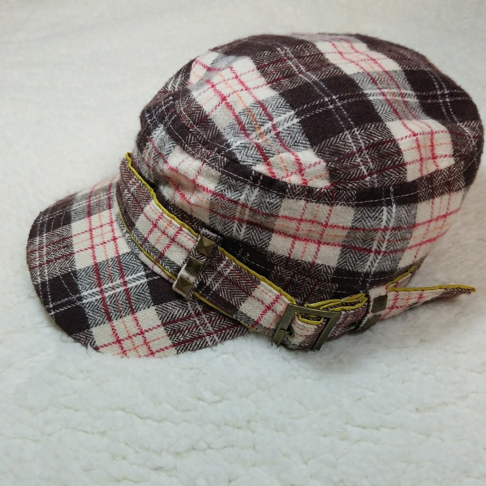 Plaid page boy Hat